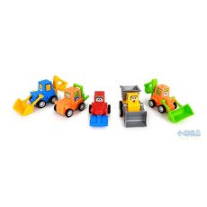 小胡玩具 多款卡通工程迴力車 兒童玩具, 1入(隨機不挑款), 1個