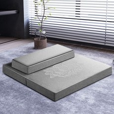 명상 방석 매트 접이식 쿠션, 그레이 무지