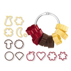테스코마 트래디셔널 쿠키커터 13종 세트, 1개, Coffee, Yellow, Red