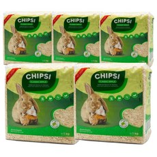 칩시 가문비나무&전나무 칩스 소동물베딩 그린애플 15L(1kg), 5개, 1kg