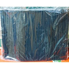두레물산 블랙 빨대 21cm 500 입 x4식자재 업소용 식재료 식당용 대용량 단체 급식용, 4개