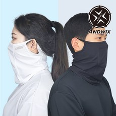 앤드윅스 쿨링 UV차단 스포츠 안면마스크 국산 기능성 넥게이터, FREE, 1개, 블랙