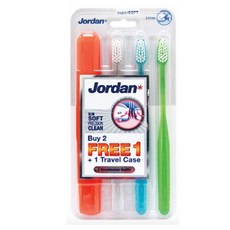 【藥師優選】Jordan超纖細牙刷(超軟毛) 旅行組 附牙刷盒, 1個