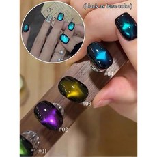 WS 검은 유리 고양이 아트 스타일 젤 펑크 네일 광택제 마그네틱 매니 반영구 바니시, emozhiyan01 4