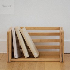 웬카 데스크책꽂이 우드 슬라이드 책꽂이