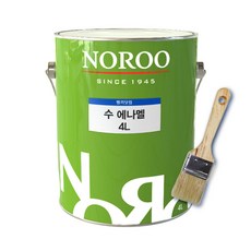 목재/철재용 슈퍼에나멜 속건 유성페인트 4L 유광, 적갈색, 1개