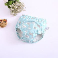 六層紗學習褲 商檢合格 透氣舒適 柔軟親膚 學習褲, 1個, 05長頸鹿藍