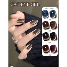 WS 검은 유리 고양이 아트 스타일 젤 펑크 네일 광택제 마그네틱 매니 반영구 바니시, heiyaojinmy01 4