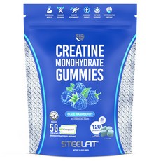 Steelfit 肌酸一水合物藍莓覆盆子軟糖, 1個, 120錠
