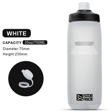 620/750ML 자전거 물병 PP5 무취 경량 야외 스포츠 스퀴즈 머그 대용량 휴대용 사이클링 장비, 750ML White