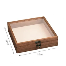 나비 진열장 매끄러운 가장자리를 가진 목제 표본 저장을 위한 높은 가시성 그림자 상자, 02 L 20x20x4.5cm