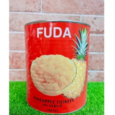 FUDA 富達牌 糖水鳳梨角 切角鳳梨 罐頭 3.06kg*6罐, 1個