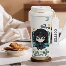 귀멸의 칼날 귀칼 보온 보냉 텀블러 대용량 빨대컵 커피 사무실 탄지로 네즈코 무이치로 선물, 토키토 무이치로, 1개