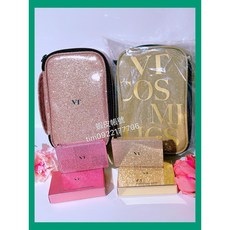 VT 完美六色眼影盤 彩妝組合 迷你便攜眼影 附化妝包, 1個, 金色化妝包