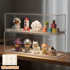 앙플러스 투명한 아크릴 케이스 피규어 장식장, 2개