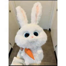 스노우볼 토끼 인형 마이펫의 이중생활 틱톡 릴스 애착인형 굿즈, 토끼 보스 인형+당근, 1개