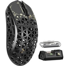 맘바스나케 M5 울트라 카본 파이버 8000Hz 무선 게이밍 마우스 39g 슈퍼라이트 42000DPI PAW3950MAX 센서 북유럽 52840 칩 블루투스2.PCMac용 코일, Black