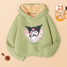 兒童外套 秋冬上新套頭2024秋冬季新款加絨加厚保暖兒童卡通印花外套女童休閒百搭款