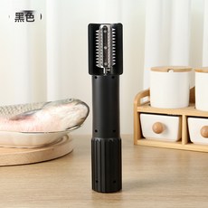 家用無線電動魚鱗機刮魚鱗器去神器商用殺魚打刨刮器省力, 1個, 黑色:1個