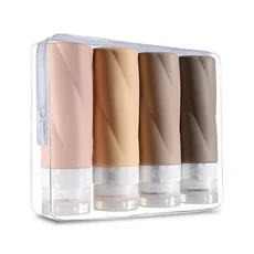 여행용 병 휴대용 에센스 샴푸 샤워 젤 모란디 컬러 키트 컨테이너 비행기에서 휴대 가능 4 개 세트