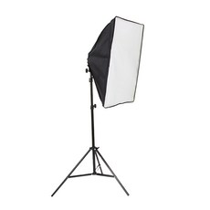 多角度布光 亮度加倍 含四孔燈座 攝影棚專業燈光設備, 1個, E27柔光箱燈架組(燈泡另購)