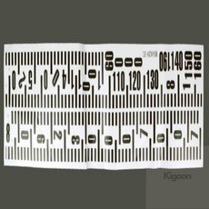 Kigoon 키성장 눈금 스티커 키재기스티커 심플키재기, 1개