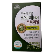 장건강 지원 알로에 식이섬유 배변활동 촉진 편리한 섭취 6개월분 건강식품 30정 6개, 6개