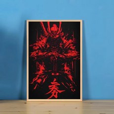 일본 사무라이 그림 서예 포스터 거실 장식 홈 캔버스, A. 15x20cmNoFrame