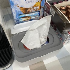 아이레노 물티슈 커버 케이스 휴대용 물티슈 보관 파우치, 1개, 그레이(화이트)