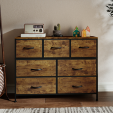 소웰라이프 패브릭 모던 수납장 시리즈 1000, 나뭇결, 7단