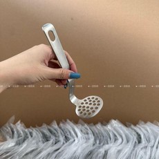 304不鏽鋼壓泥器 家用搗泥工具輔食碾壓神器, 1個, 304鋼迷你壓泥器