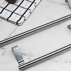 주방수건걸이 대형 무타공 수건걸이 실버 스텐 화장실 욕실수건걸이