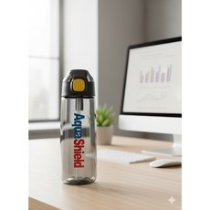 아쿠아쉴드 물병(건강 물병), 검정(노랑), 1개, 650ml