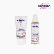 Sanosan Mama Mom2B 減產產後霜75ml+油100ml套組, 1組