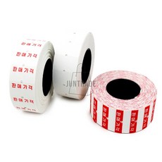 가격표시기 MX-5500 라벨 10롤 마트가격표 가격표시라벨지, 빨간글씨