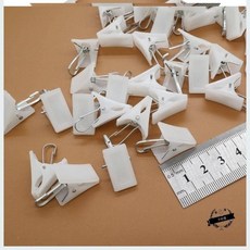 免打孔窗簾夾 塑料窗簾夾子 內衣夾 掛鉤環配件 牀簾夾扣, 1個, 材質好牢固加厚型(90個), 材質好牢固加厚型(90個)