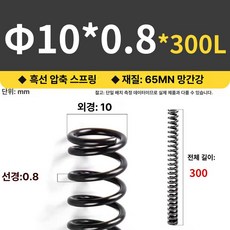 해외 Silverback 에어코킹 충전식 폴리우레탄, 1개, 외경 10 x 0.8 x 300 [10개], 기본 색상