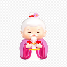 福仙迎門 樹脂材質 可愛造型, 良緣月老(福仙迎進門)