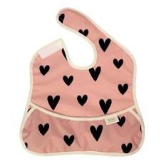 아이주 링크빕 자기주도 이유식 턱받이 방수 턱받이 이유식 초기 중기 후기, 1개, 나시링크빕 핑크하트, 1개입