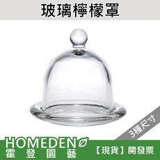 玻璃檸檬罩 - 防塵保鮮蛋糕罩 透明展示罩 餐桌裝飾罩, 小：口徑6.5x高9.5cm, 詳見包裝, 詳見包裝