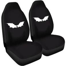 고스 박쥐 자동차 시트 커버 앞좌석 할로윈 범용 보호대 세트 트럭에 적합 2 개, 03 5