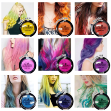 아루무 일본 헤어틴트 3색세트 할로윈 멋내기 일회용 헤어염색, [엘로우. 핑크. 블루], 1개