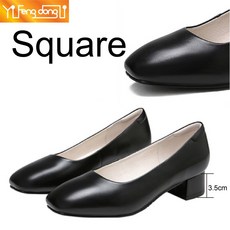 웨이터 항공사 스튜어디스 승무원 쇼핑 기차 남자 수행자 사무원을위한 컴포트 중간 뒤꿈치, 34 220mm, 3 5cm Square