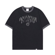 [노매뉴얼] N.D RINGER T-SHIRT - BLACK