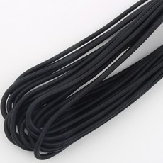 Joeunmall 둥근고무줄 4mm X 10M 면고무줄 천 마루 스트링 고무줄 고무밴드, 블랙, 1개