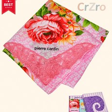 서도 생활용품 여성 PC코너레이스-2매 레이스 피에르가르뎅 플라워 패턴 코너, 46cmx46cm 유색2매입