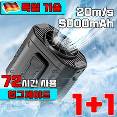 [TV홈쇼핑] 독일 초강력 태풍기 쿨링 허리 선풍기 무선 냉각 선풍기 에어컨 캠핑 공사 등산 야외 현장용 베이리인스, 2개, 블랙