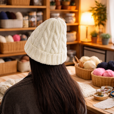 아이레노 DIY 모자 패키지 세트 초보자 입문용 코바늘 뜨개질 키트, 딥그레이, 1개