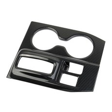 크로스엘렉 탄소섬유 센터 콘솔 기어 시프트 패널 컵 홀더 커버 트림 액세서리 2023-2024 혼다 파일럿 USA, 크로스엘렉 탄소섬유 센터 콘솔 기어 시프트 패널 컵 홀