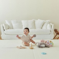 Kormat 고밀도폼 접이식 폴더매트 2단 100x240 두께4cm 놀이방매트 유아매트 층간소음방지매트, 문그레이